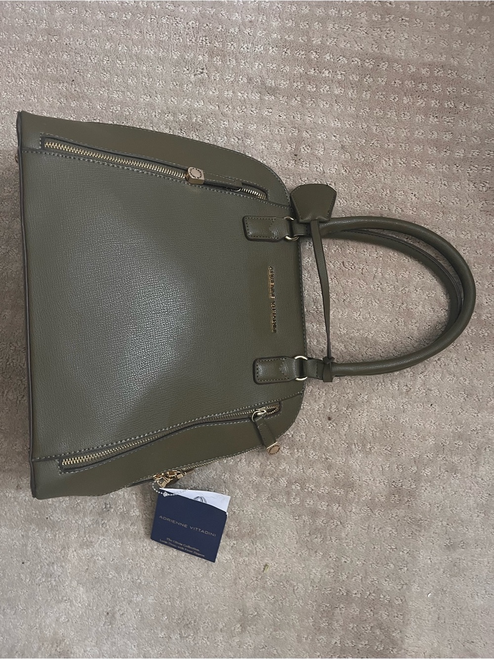 Olive Green Adrienne Vittadini Tote Handbag